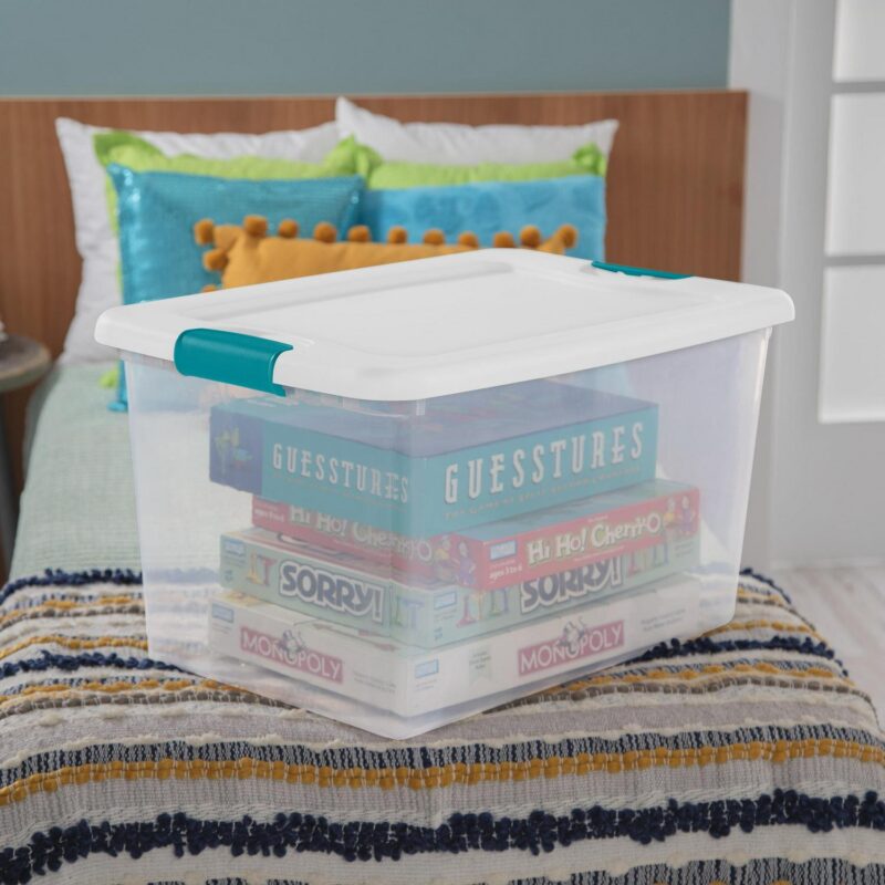 (2 pack) Sterilite 64 Qt. Latching Box Plastic, White, Set of 6 - Image 9