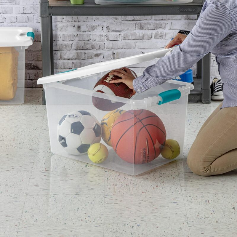 (2 pack) Sterilite 64 Qt. Latching Box Plastic, White, Set of 6 - Image 11