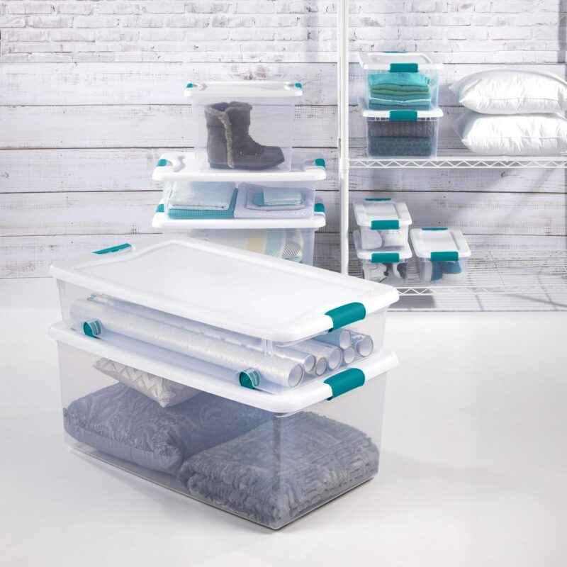 (2 pack) Sterilite 64 Qt. Latching Box Plastic, White, Set of 6 - Image 10