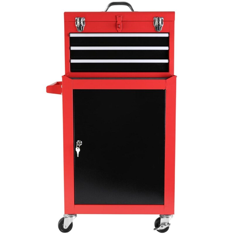 3-Drawer Rolling Tool Chest with Wheels, Tool Chest with Large Storage Cabinet - Image 3