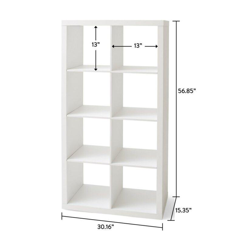 (3 pack) Better Homes and Gardens 8-Cube Storage Organizer, White Texture - Image 6