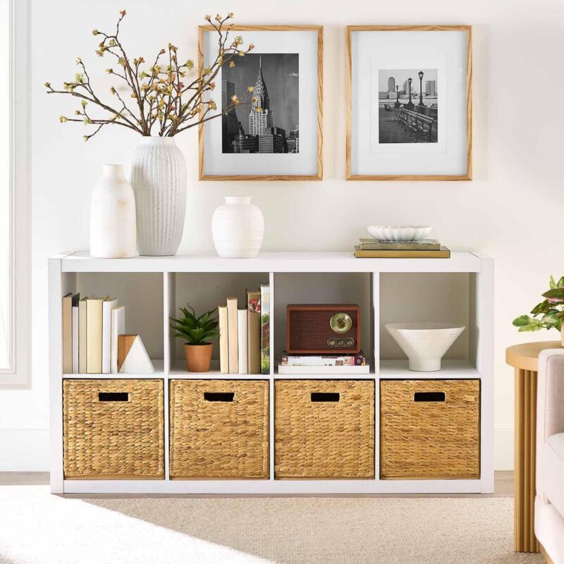 (3 pack) Better Homes and Gardens 8-Cube Storage Organizer, White Texture - Image 2