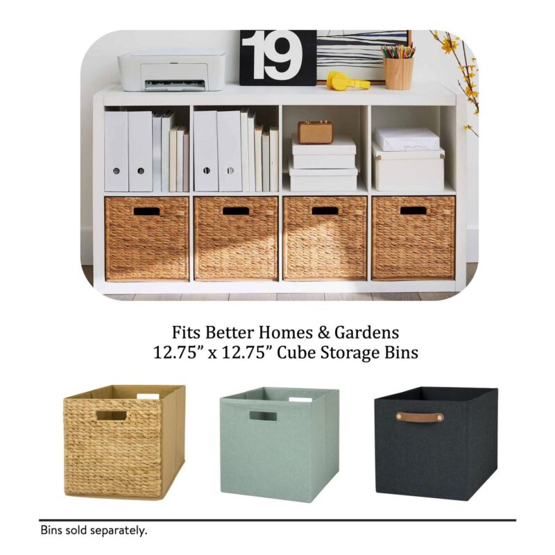 (3 pack) Better Homes and Gardens 8-Cube Storage Organizer, White Texture - Image 10