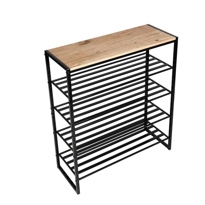 (3 pack) Better Homes and Gardens Jace 5-Tier Shoe Rack, Metal Steel, 15 Pairs of Shoes, Multi-Functional - Image 4