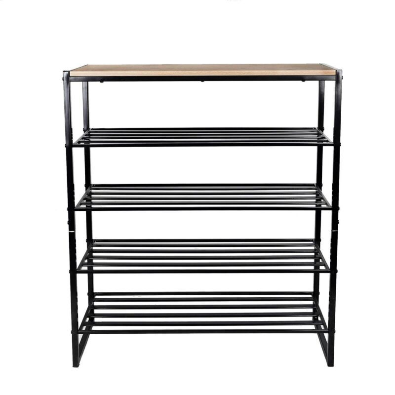 (3 pack) Better Homes and Gardens Jace 5-Tier Shoe Rack, Metal Steel, 15 Pairs of Shoes, Multi-Functional - Image 2