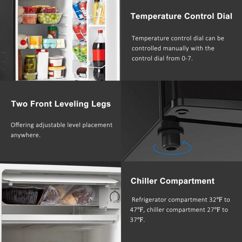 (3 pack) Galanz 3.3 Cu ft One Door Mini Fridge, Black Estar, New - Image 9