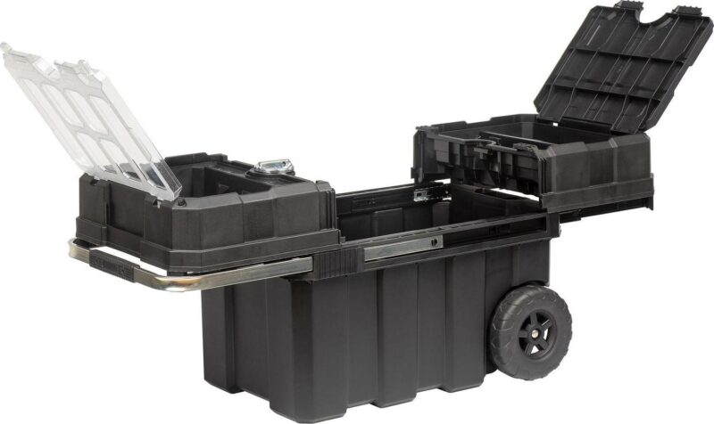 (3 pack) HART 24in Rolling Tool Box, Portable Black Resin Toolbox - Image 5