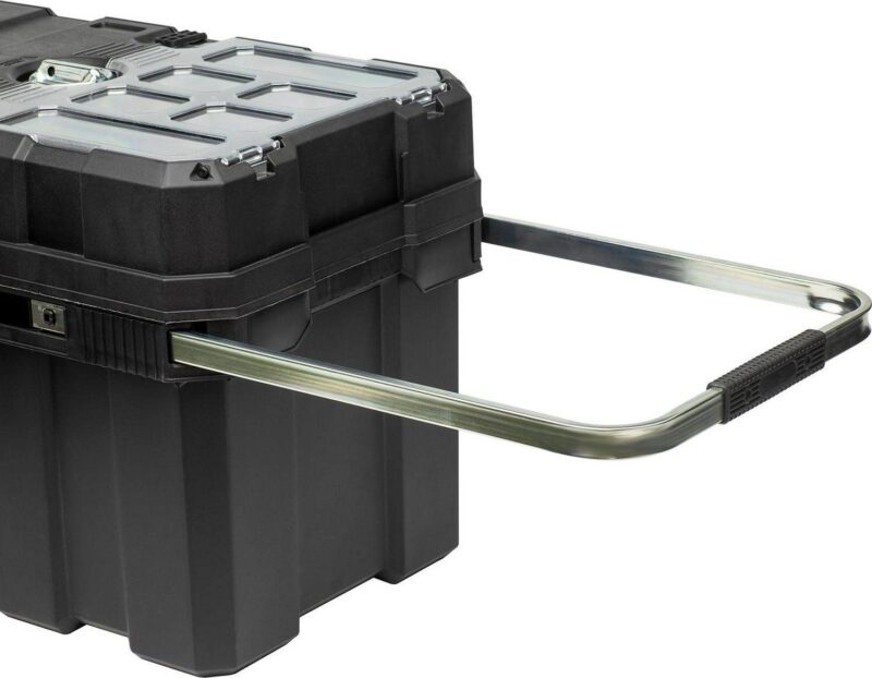 (3 pack) HART 24in Rolling Tool Box, Portable Black Resin Toolbox - Image 4