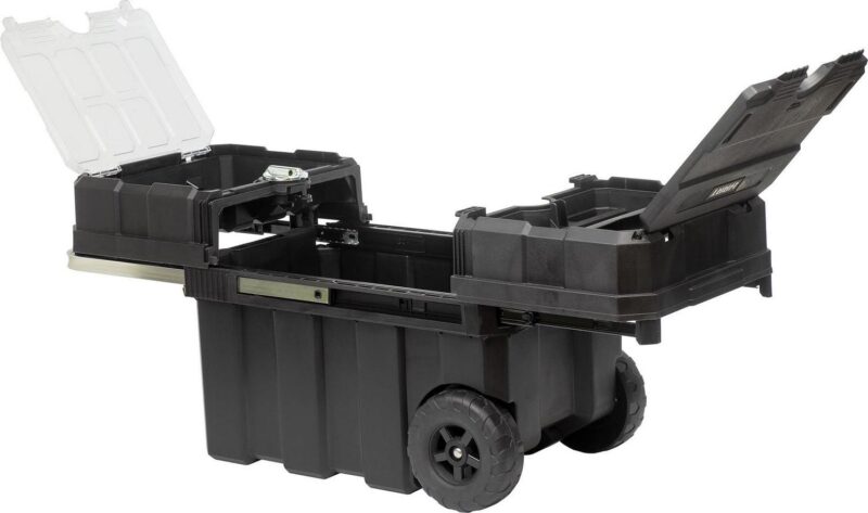 (3 pack) HART 24in Rolling Tool Box, Portable Black Resin Toolbox - Image 6