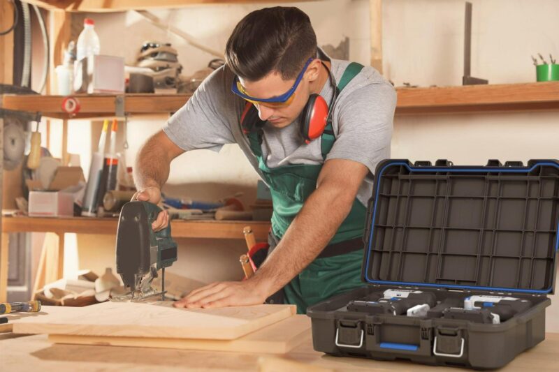 (3 pack) HART Stack System Tool Box with Small Blue Organizer and Dividers, Fits HART's Modular Storage System - Image 5
