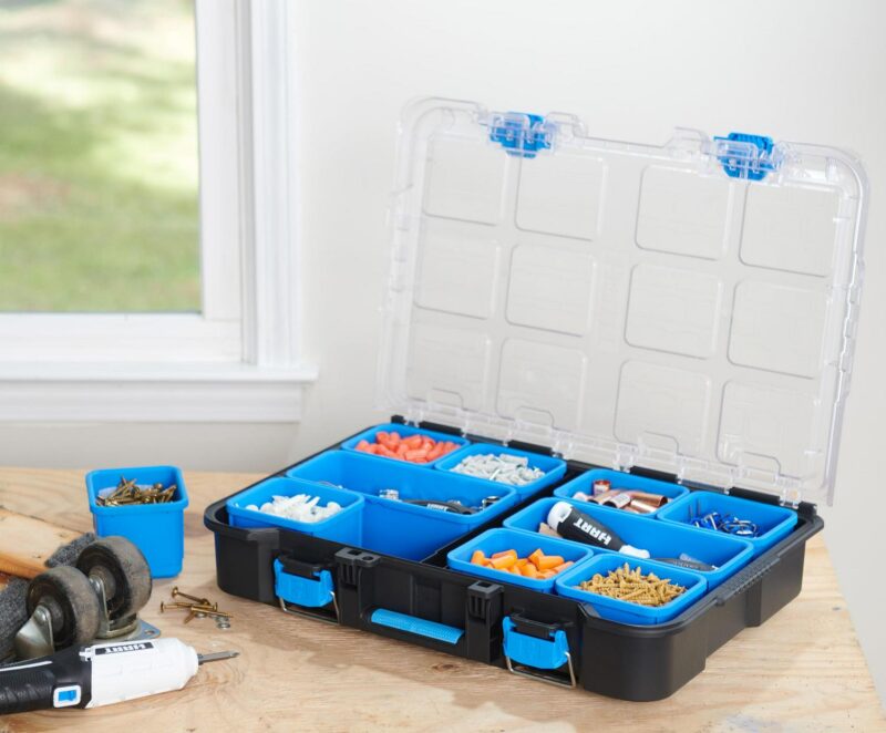 (3 pack) HART Stack System, Mobile Tool Storage and Organization, Black and Blue - Image 16