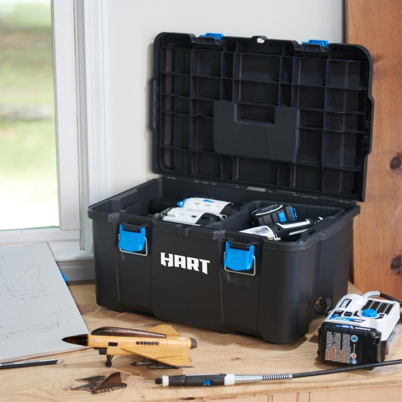 (3 pack) HART Stack System, Mobile Tool Storage and Organization, Black and Blue - Image 18