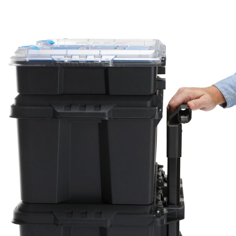 (3 pack) HART Stack System, Mobile Tool Storage and Organization, Black and Blue - Image 10
