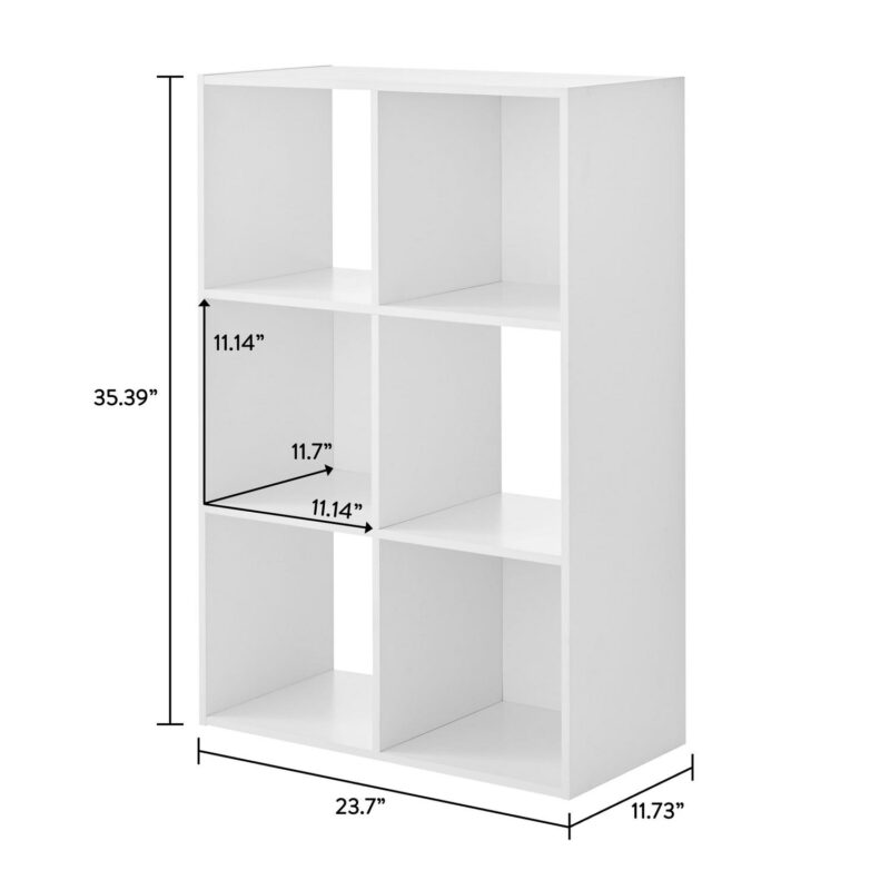 (3 pack) Mainstays 11  6-Cube Storage Organizer, White - Image 8