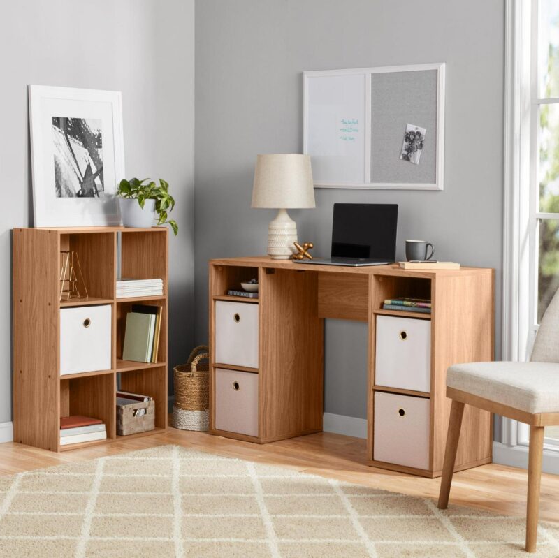 (3 pack) Mainstays 11  6-Cube Storage Organizer, Warm Walnut - Image 7