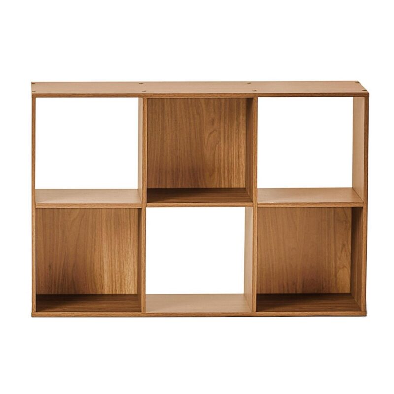(3 pack) Mainstays 11  6-Cube Storage Organizer, Warm Walnut - Image 5