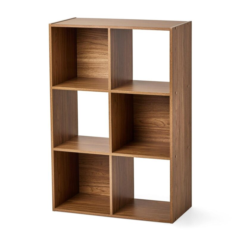 (3 pack) Mainstays 11  6-Cube Storage Organizer, Warm Walnut - Image 4