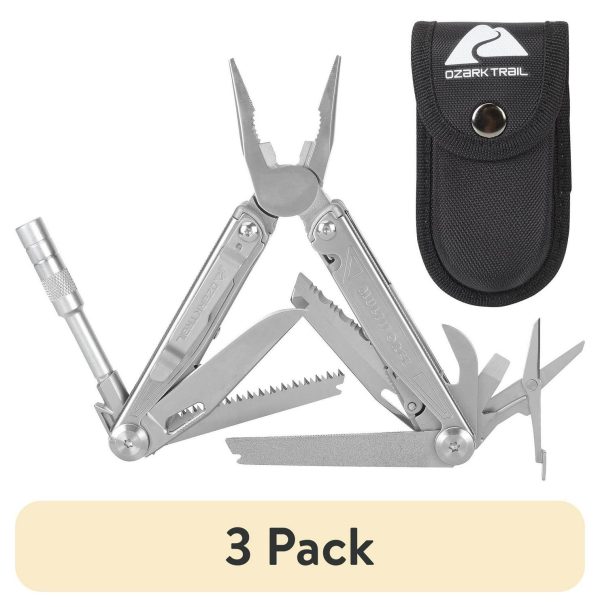 (3 pack) Ozark Trail Multiforce Premium 18-in-1 Multi Tool