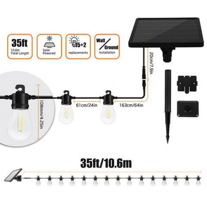 (4 pack) Better Home and Gardens Solar String Lights - Image 7