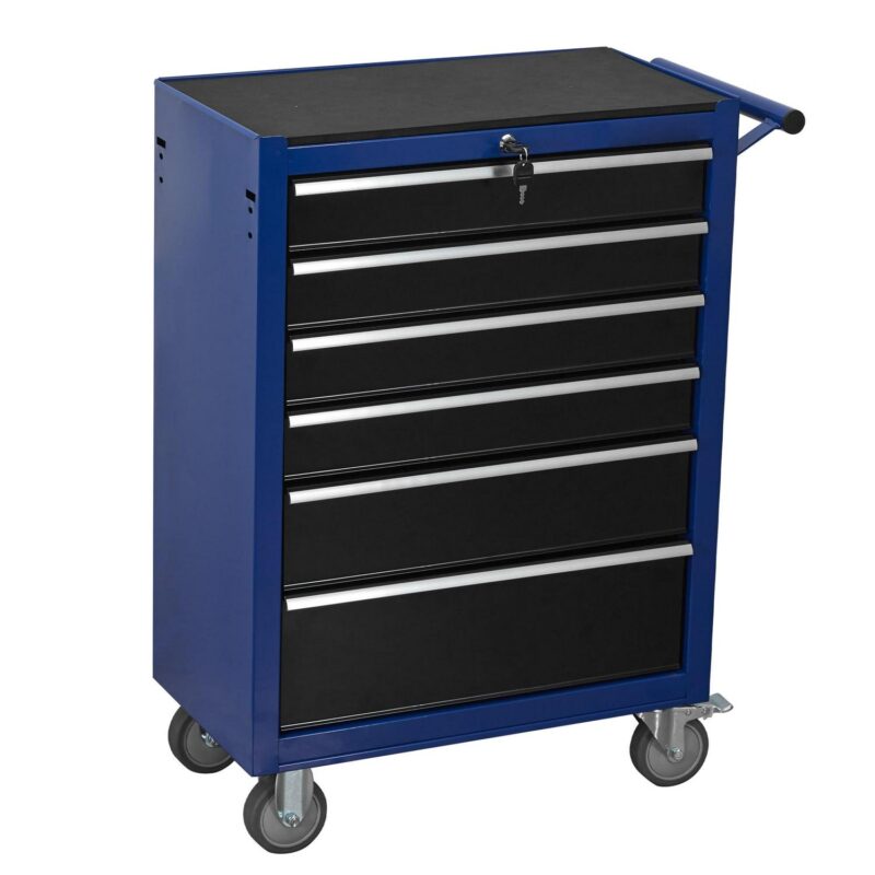 6-Drawer Rolling Tool Chest Cabinet, Large Capacity Organizers Metal Tool Box with Wheels Tool Storage Cart for Garage, Workshop - Image 3