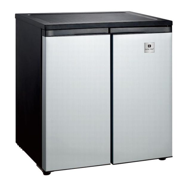ARCTIC CHEF 5.5 Cu. ft. Side by Side 2 Door Refrigerator/Freezer, Stainless Steel