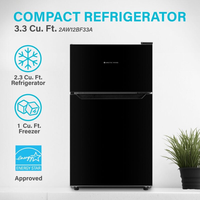 ARCTIC WIND 3.3-Cu. Ft. Energy Star Compact Refrigerator with Top Mount Freezer 115V - Image 4