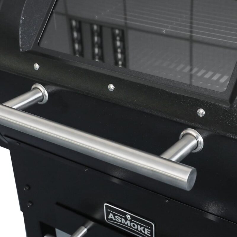 ASMOKE AS700P 700 sq. in. Skylights Wood Pellet Grill Smoker 8 in 1 BBQ - Black - Image 4