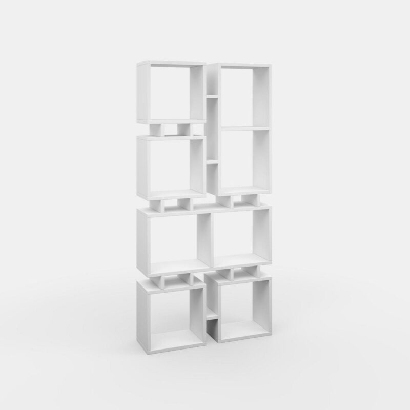 Ada Home Decor Furniture 4 Tier Open Shelf White Bancroft Modern Bookcase - Image 5