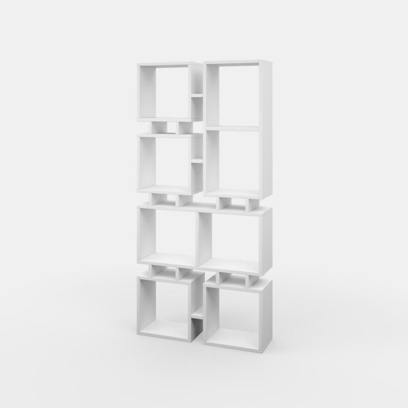 Ada Home Decor Furniture 4 Tier Open Shelf White Bancroft Modern Bookcase - Image 6