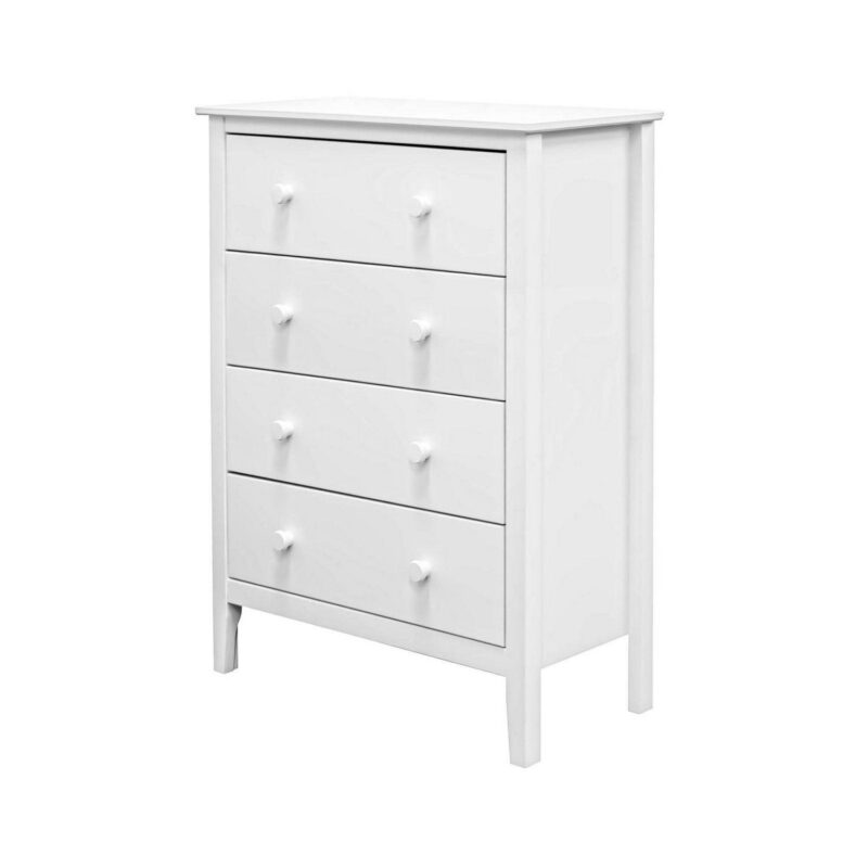 Adeptus Solid Wood Easy Pieces 4 Drawer Chest of Drawers - White - Image 10