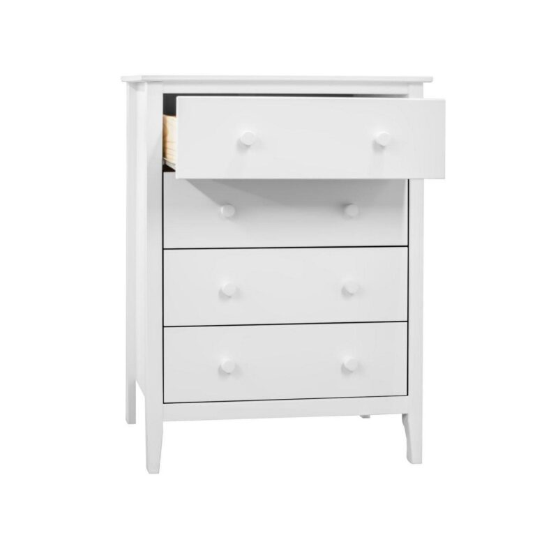 Adeptus Solid Wood Easy Pieces 4 Drawer Chest of Drawers - White - Image 6