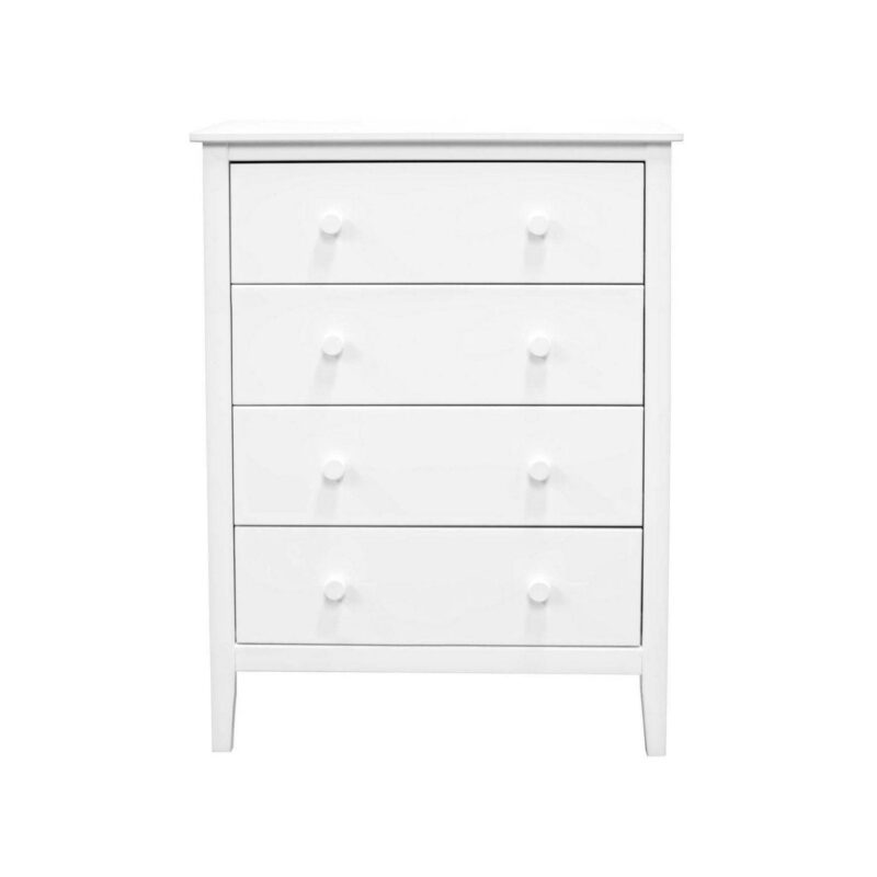 Adeptus Solid Wood Easy Pieces 4 Drawer Chest of Drawers - White - Image 4