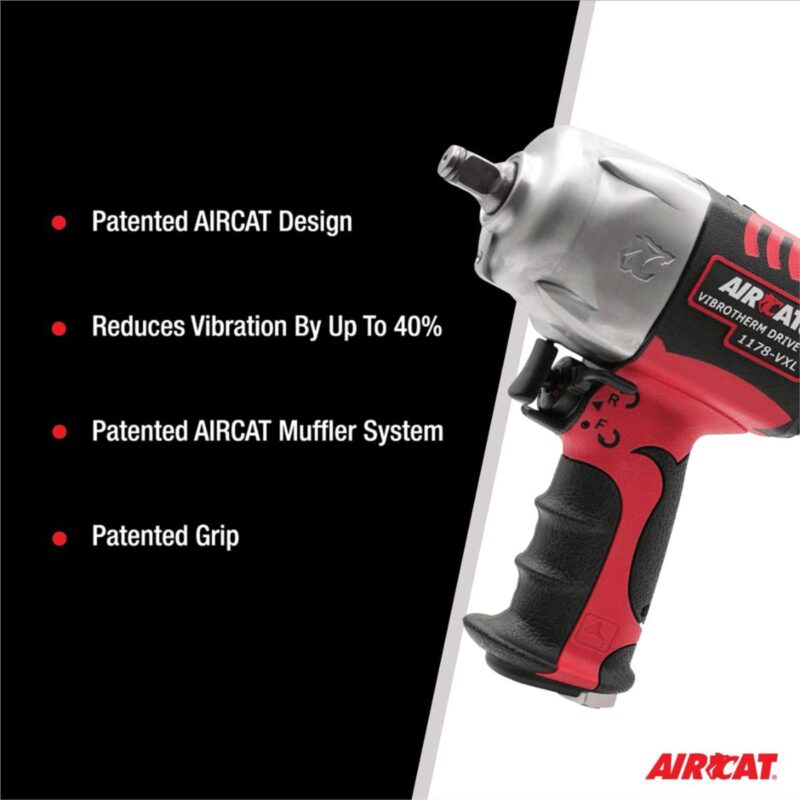 AirCat 1/2  VIBROTHERM DRIVE Composite Impact Wrench - Image 6