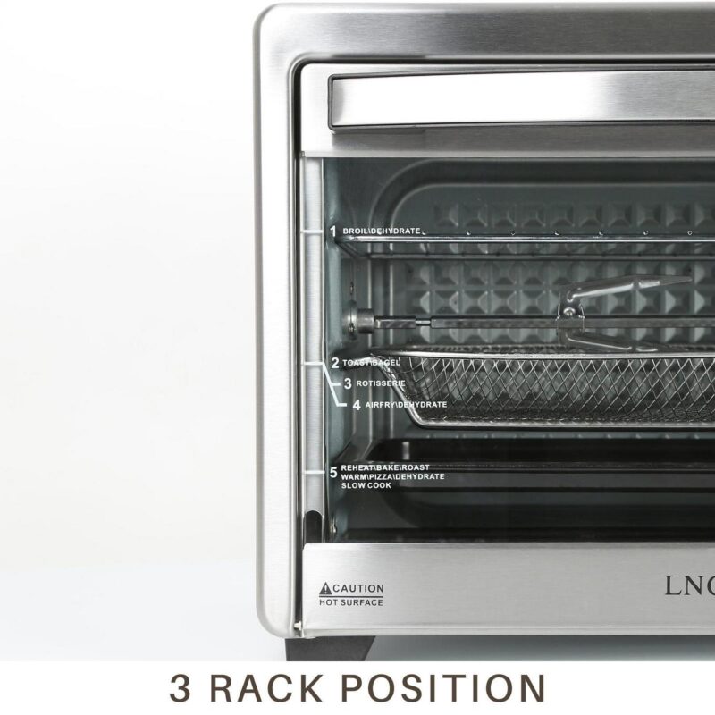 Air Fryer Toaster Oven 12-in-1 Countertop Oven with Speedy Convection, Large 34 QT Capacity, 1750W, Stainless Steel - Gray - Image 6
