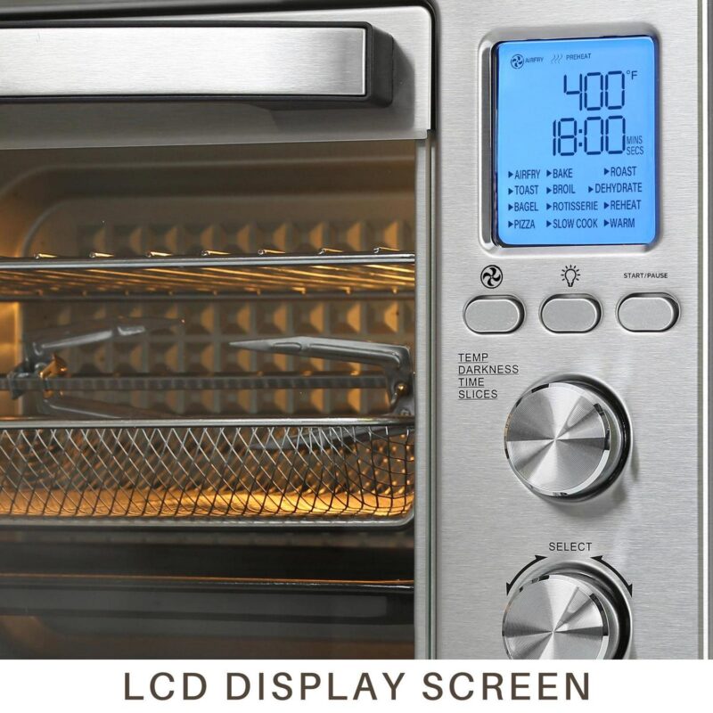 Air Fryer Toaster Oven 12-in-1 Countertop Oven with Speedy Convection, Large 34 QT Capacity, 1750W, Stainless Steel - Gray - Image 9