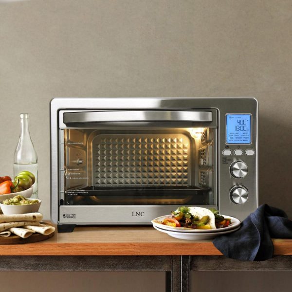 Air Fryer Toaster Oven 12-in-1 Countertop Oven with Speedy Convection, Large 34 QT Capacity, 1750W, Stainless Steel - Gray