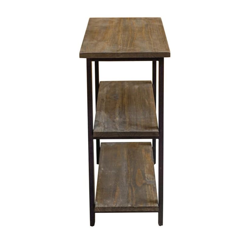 Alaterre Furniture Pomona 31 H 2-Shelf Metal and Solid Wood Under-Window Bookcase - Image 4