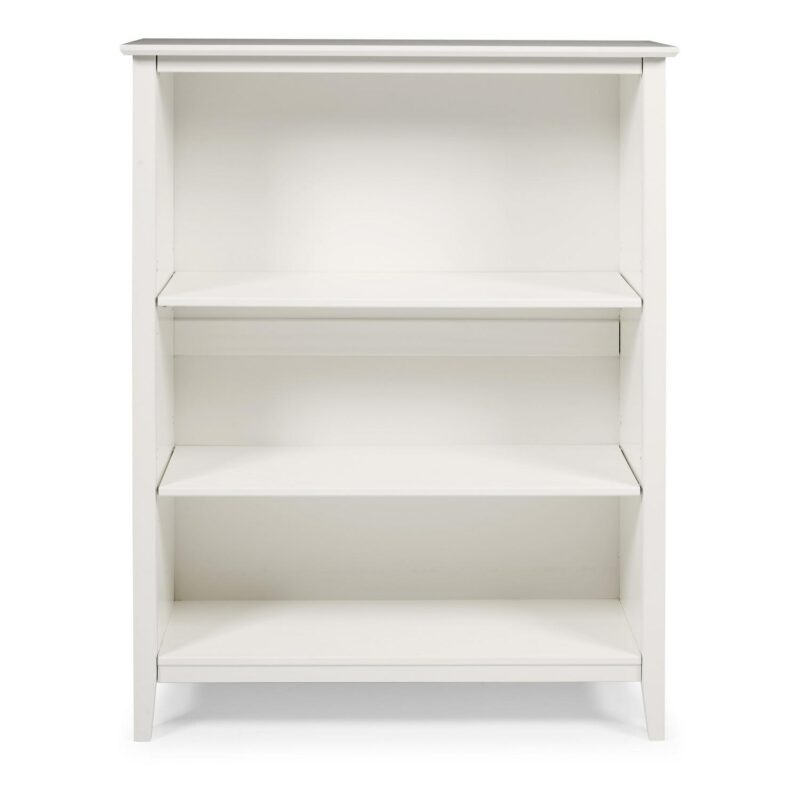 Alaterre Furniture Simplicity 48  Wood 3-Shelf Bookcase in White - Image 4