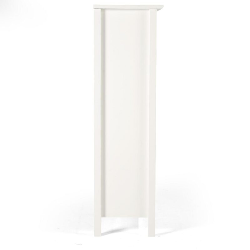 Alaterre Furniture Simplicity 48  Wood 3-Shelf Bookcase in White - Image 7