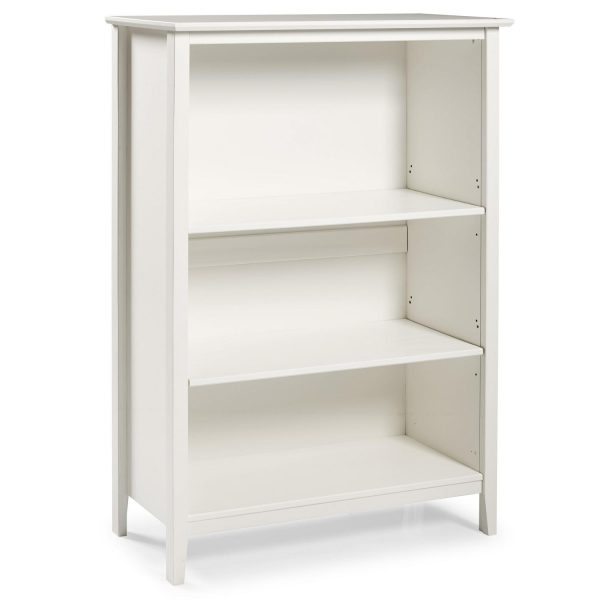 Alaterre Furniture Simplicity 48  Wood 3-Shelf Bookcase in White