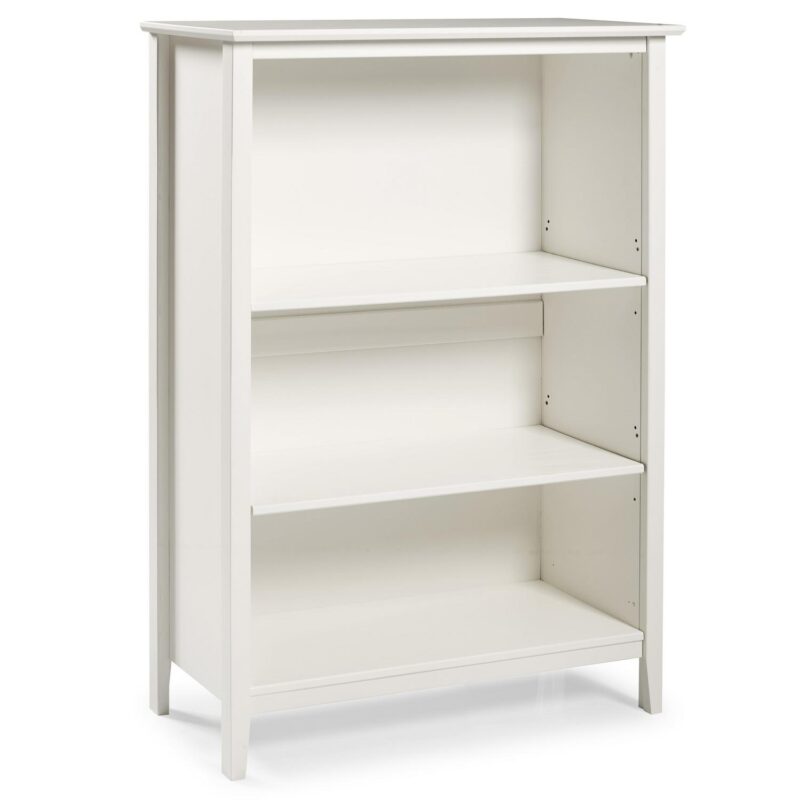 Alaterre Furniture Simplicity 48  Wood 3-Shelf Bookcase in White