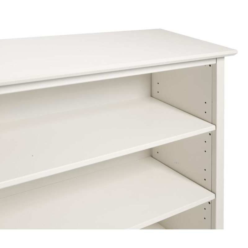 Alaterre Furniture Simplicity Kids Under Window Bookcase, Durable Brazilian Pine and Pine Veneer, Adjustable Shelves, White - Image 7
