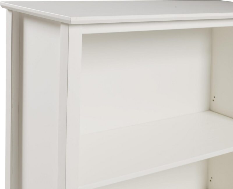 Alaterre Furniture Simplicity 48  Wood 3-Shelf Bookcase in White - Image 5