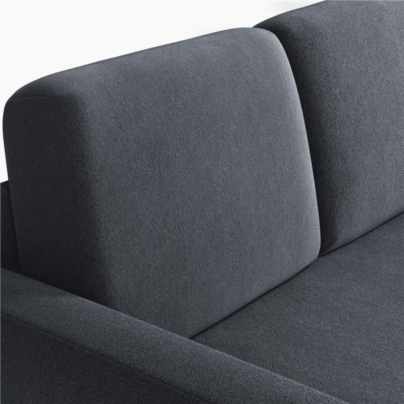 Alden Design Reversible Sectional Sofa with USB and Type-C Ports for Livingroom, Dark Gray - Image 6