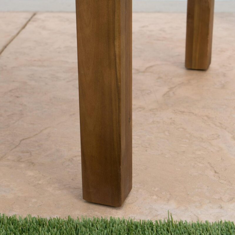 Aleena Outdoor Expandable Acacia Wood Dining Table, Teak - Image 3