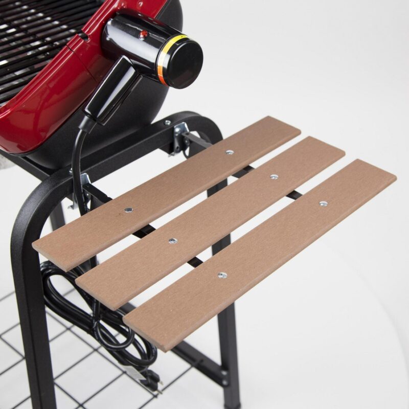 Americana Portable Electric Cart Grill with Two Folding Tables, Red - Image 6