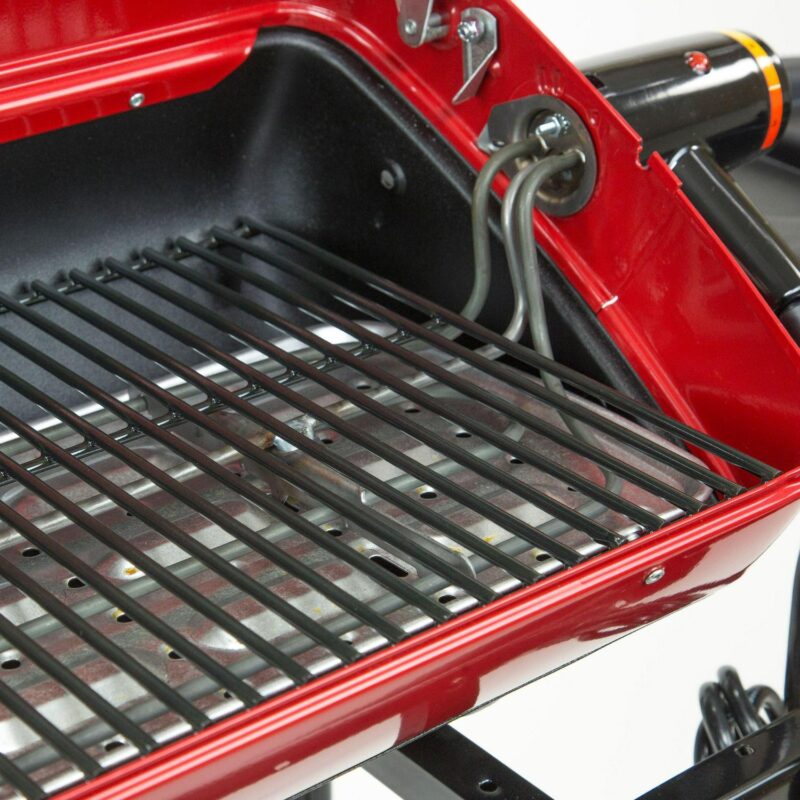 Americana Portable Electric Cart Grill with Two Folding Tables, Red - Image 9