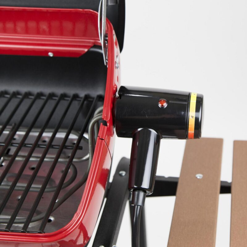 Americana Portable Electric Cart Grill with Two Folding Tables, Red - Image 7