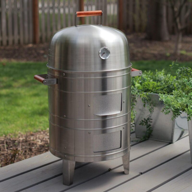 Americana Stainless Steel 351sq. inch Charcoal Water Smoker - Image 3
