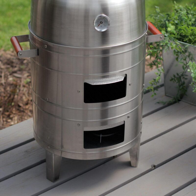 Americana Stainless Steel 351sq. inch Charcoal Water Smoker - Image 8